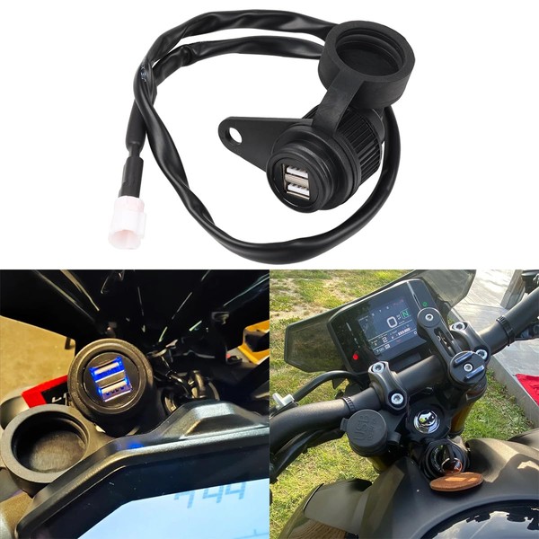 Motorcycle Dual USB Charger for Yamaha MT-07 MT-09 SP Tracer 900 FZ-09 FZ-07 Tracer XSR 700 12V DV Outlet Converter Kit USB Adapter