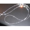 Eyeglass Chain Clear Crystal Faceted Cut Glass 28 inches