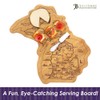 Totally Bamboo Destination Michigan State Shaped Serving and Cutting Board,