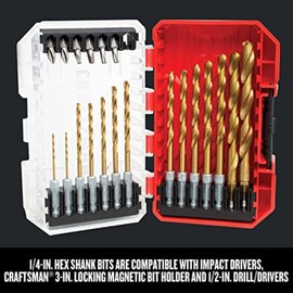 CRAFTSMAN Drill Bit Set/ Screwdriver Set 21-Piece Titanium New Sealed