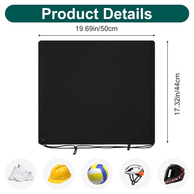 Black Helmet Bag Microfiber Lightweight Welding Motorcycle Helmet Storage Carrying