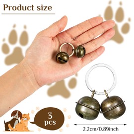 3 Set Loud Cat and Dog Bells Pet Tracker Bells Dog Bells for Collar Pet Tracker for Cats Bell Pets Collar Charm Pendant Bells for Dogs Cats Harness Training