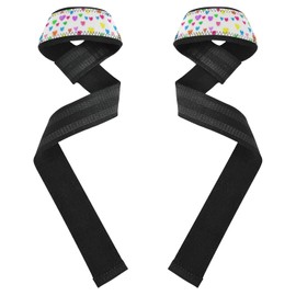 Correas de levantamiento de pesas rojas de neón Cololove de 26 pulgadas, para levantamiento de pesas, levantamiento de pesas, culturismo, entrenamiento de fuerza, munequeras para levantamiento de