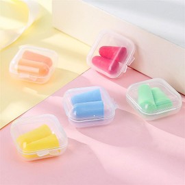 Daycount® 20 Pack Memory Foam Earplugs with Case, Soft Foam Quiet Keeping Ear Plugs for Sleeping, Loud Events, Snoring, Studying, Traveling Assorted Color