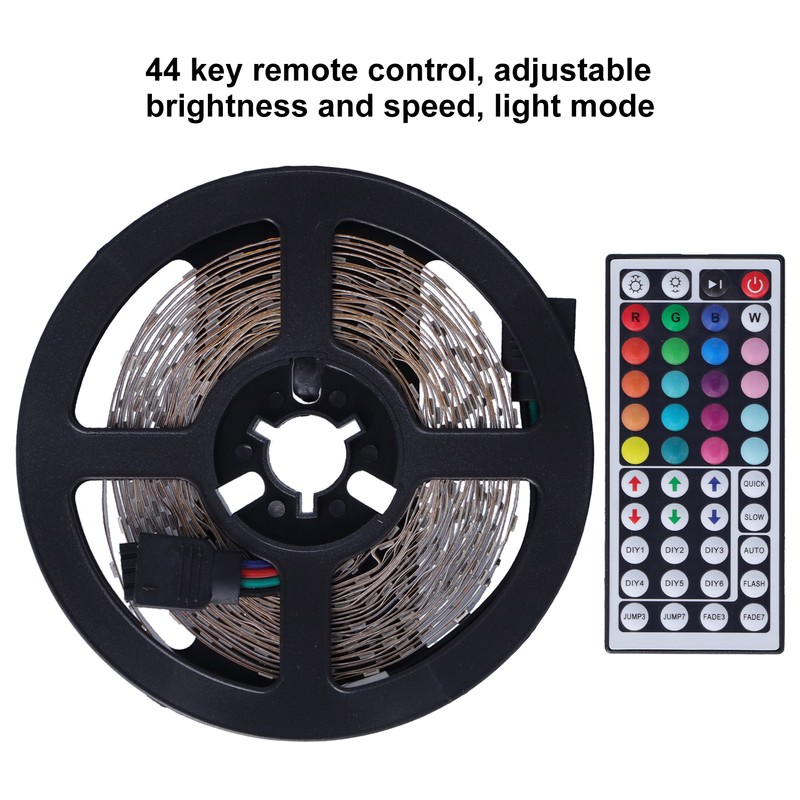 3528 600LED USB RGB Strip Lights with 44 Keys Remote