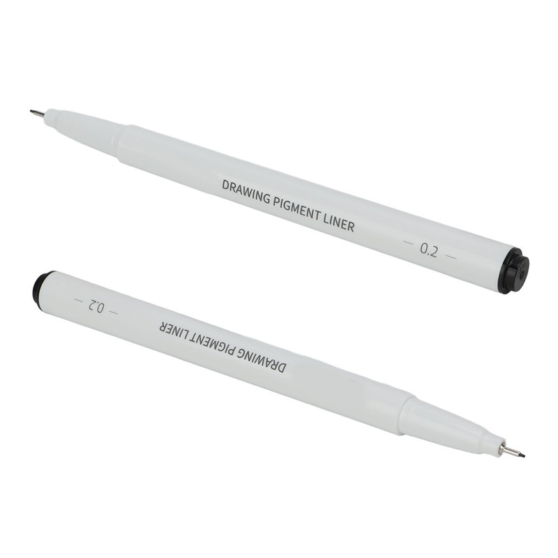 10Pcs Waterproof Micro Line Pens Strong Coverage Black Micro Pens