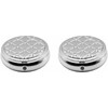 Set of 2 Circular Embossed Triple-Compartment Pocket Purse Pill Box