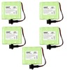 HQRP 5-Pack 6V Battery Compatible with DL-31, HTL-12, 4AA-CA0012-2, Secure