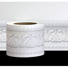FIXPIX Royal Tulip Peel and Stick Wall Border Easy to Apply (Neutral Gray)
