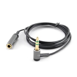 CablesOnline 3ft Slim 3.5mm Stereo Right-Angle Male/Female Headphone Audio Extension Cable (AV-203LR)