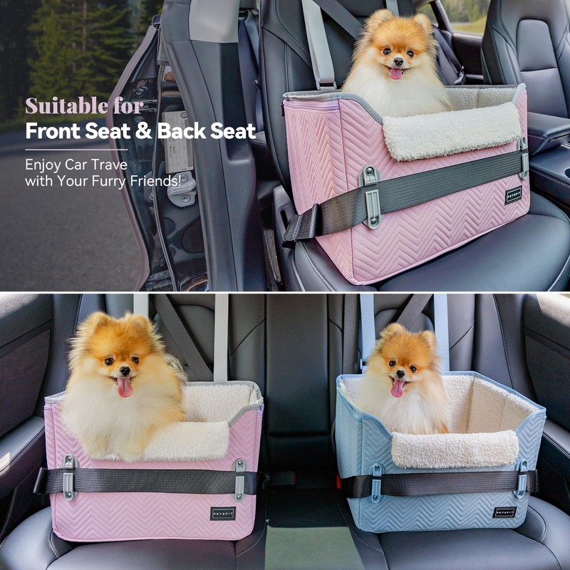 PETSFIT Dog Car Seats for Small Dogs, Portable Puppy Car