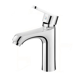 NOVOCE Bathroom faucets Brass faucets hot and Cold Bathroom Sink Faucet Single Handle Bathroom Faucet Chrome 1 Hole for Gardens,Chrome A (Color : Chrome A)