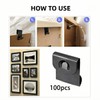 100 Pcs Photo Frame Hanging Clip S Hook Back Plate