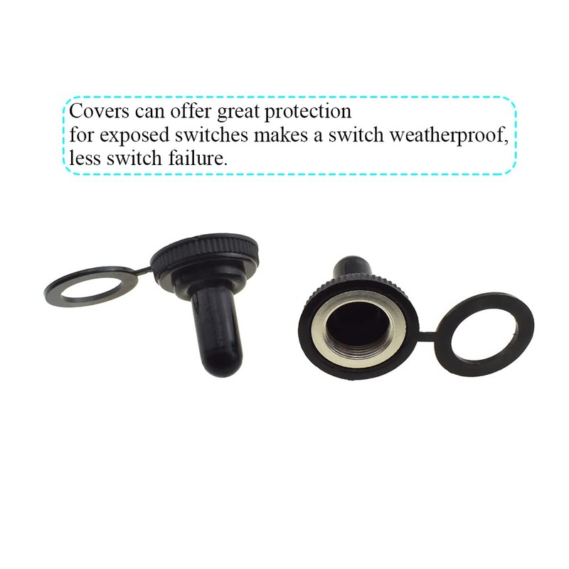 Hao Pro 12mm Diameter Rubber Toggle Switch Boot with Ring