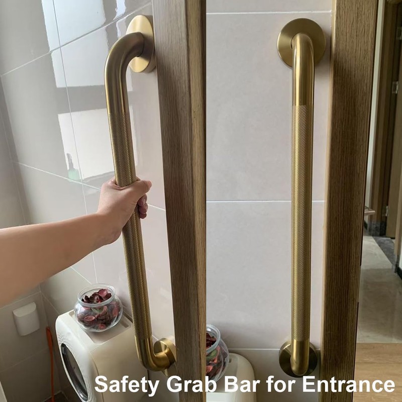 IJDD Bathroom Safety 40 Inch Grab Bar with Anti-Slip Knurled