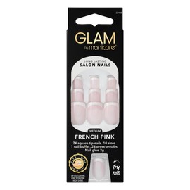 Manicare Glam by Manicare Square Press On Nails Kit (French Pink) - Medium