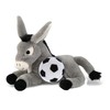 DolliBu Laying Donkey Stuffed Animal with Soccer Ball Plush -