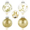 Kesote 24 Bolas Doradas de Navidad Bolas Plásticas Adornos Colgantes