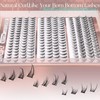 ZANLUFLY Natural Lower Eyelashes DIY Cluster Extensions - Wispy Bottom