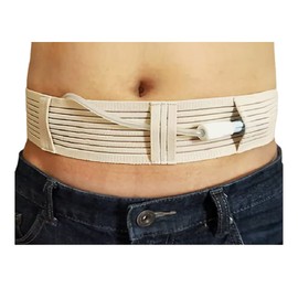 カテーテル チューブ サポーター 腹帯 胃ろう 透析 腹膜保護 洗える 伸縮 弾性 通気性 Gチューブホルダー 腹部ベルト (L（８５～１０５cm)