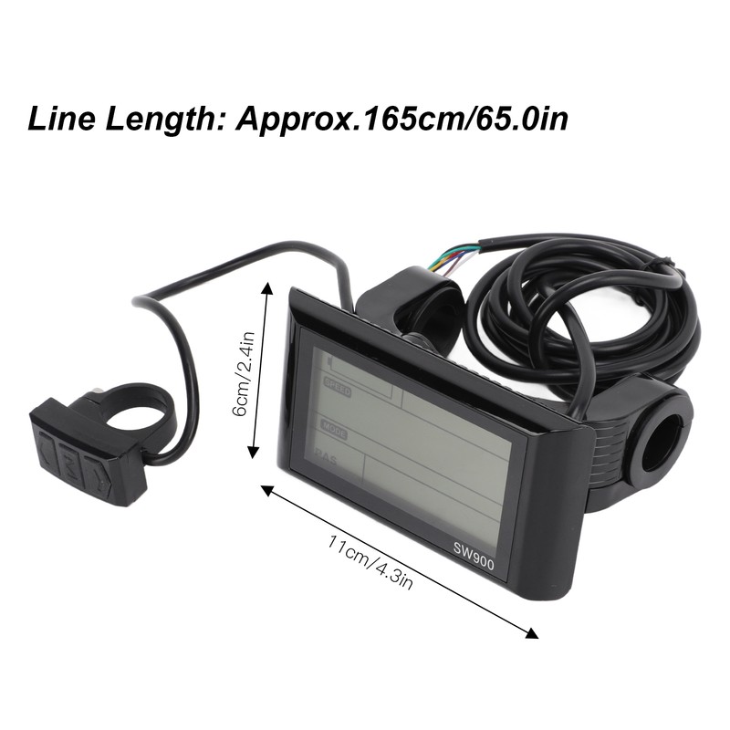 Electric Bicycle SW900 Display with 36V 48V Socket Durable Electric