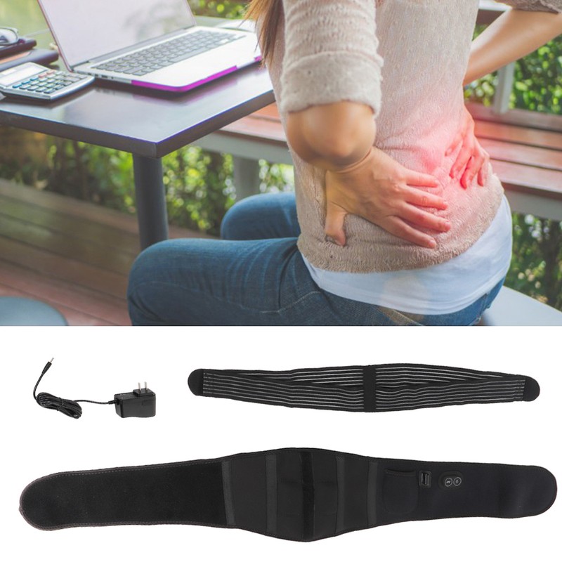 Electric Waist Back Belt Heat Therapy Massage Lumbar Brace Support