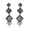 Amaz Craft Women's Traditional Stud OXidised Silver Earrings Dangle for