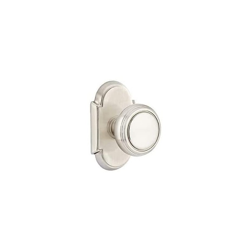 Emtek Passage Set, Style 8 Rosette, Norwich Knob, Oil Rubbed