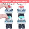 DMWD 2PCS 22MM Momentary Push Button Switch Start Stop Switch