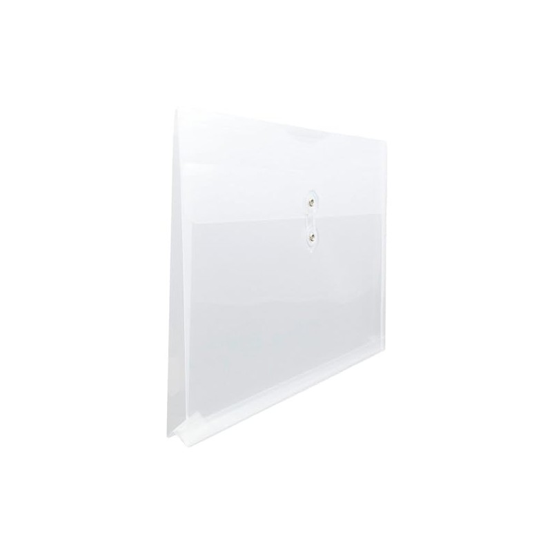 JAM PAPER Plastic Envelopes with Button & String Tie Closure