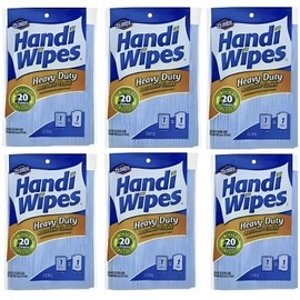 Clorox HEAVY DUTY HANDY WIPES CLOTHS ABSORBENT  MULTIPURPOSE CLEANING TOWELS 6 PKS Blue