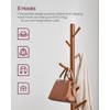 VASAGLE Solid Wood Coat Rack, Free Standing Tree-Shaped Coat Rack