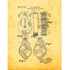 Combined Chalk-line Box and Plumb Bob Patent Print Golden Look