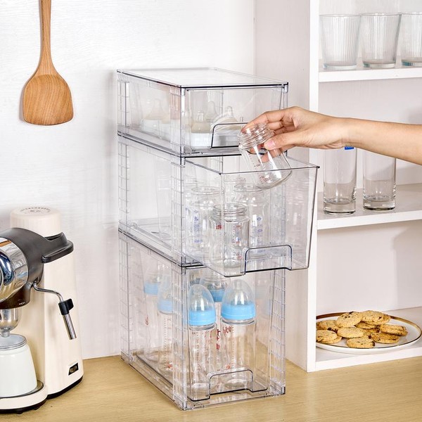 [Mother's Day] VTOPMART DIY Stackable Clear Acrylic Drawer Organizer with