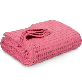 Simka Rose Waffle Baby Blanket Cotton Soft Breathable Swaddle Blanket for Baby Nursery, Stroller & Crib Blanket - Baby Receiving Blankets for Boys & Girls Gender Neutral Toddler Blanket