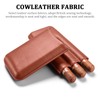 CIGARLOONG Cigar Case Brown Cigar Leather Humidor for 3 Cigars