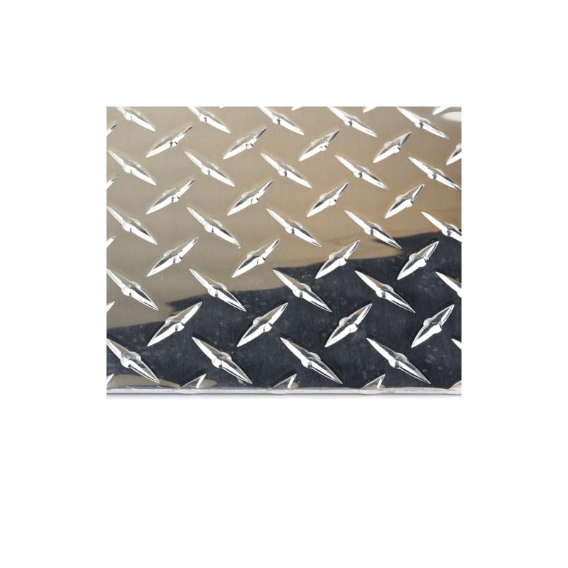 3003 Aluminum Diamond-Tread Sheet, Unpolished (Mill) Finish, H22 Temper, AMS