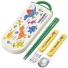 Skater TACC2AG-A Trio Set, Chopsticks, Spoon, Fork, Dinosaurus, Picture, Antibacterial,