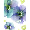 ART.COM Stretched Canvas Print Blue Flowers by Dawn Derman, 12"