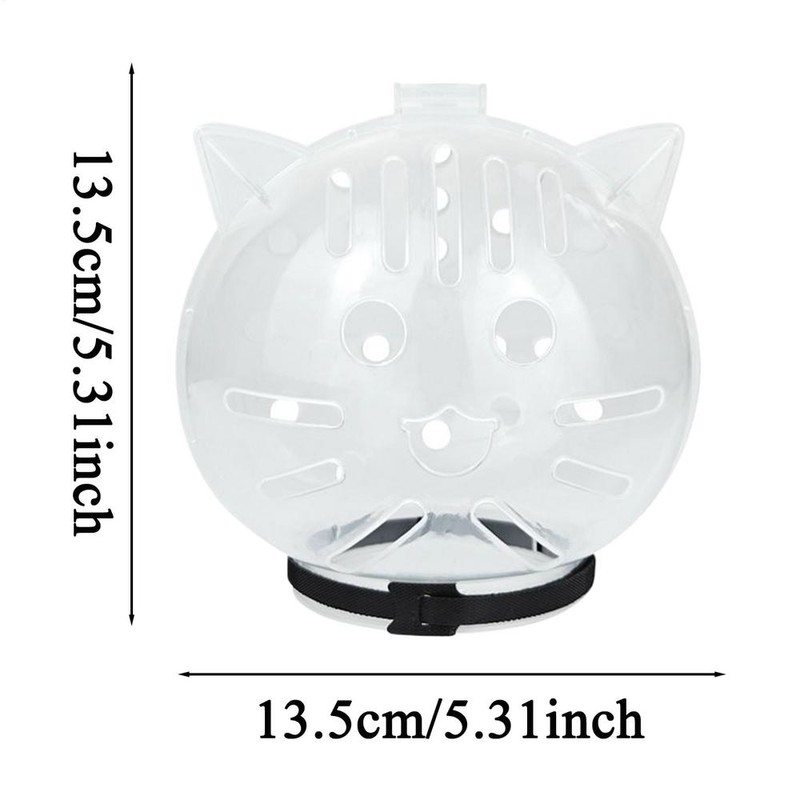 Breathable Cat Grooming Muzzle for Nail Trimming – Clear Anti-Bite