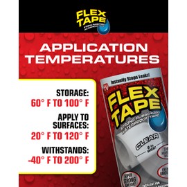 Flex Tape, Mini, transparente, cinta impermeable de goma flexible gruesa original, sellado y parche, funciona bajo el agua, proyectos interiores y exteriores, fontanería en el techo y reparación de piscinas