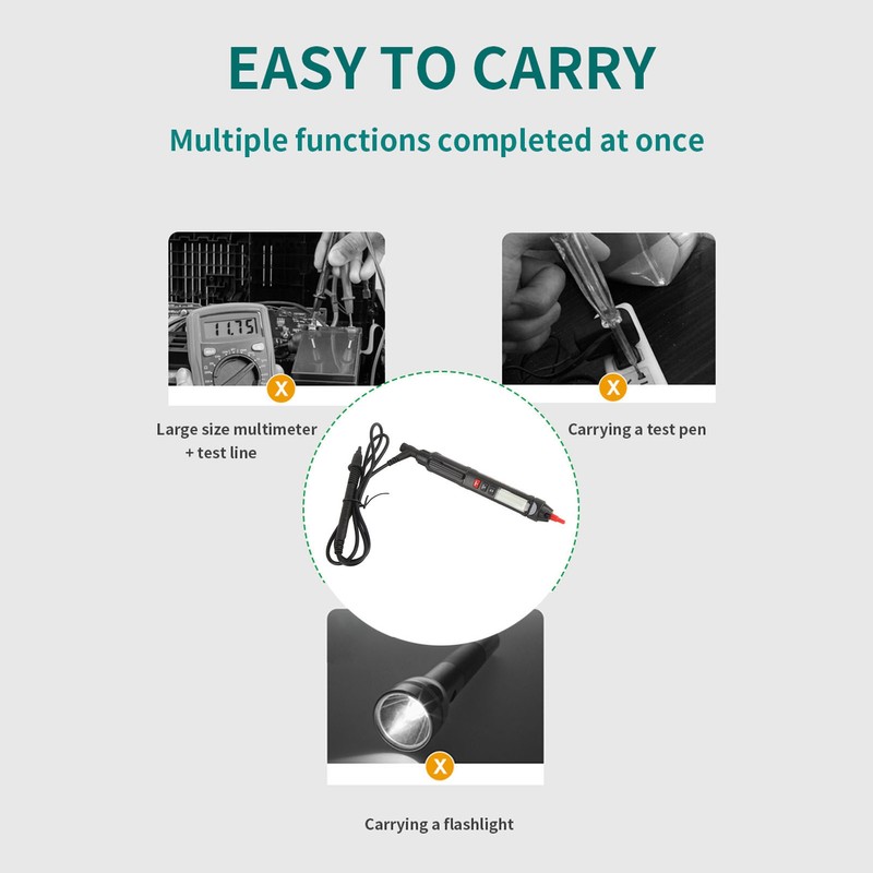 Digital Multimeter Pen DC AC Voltage Resistance Tester Meter Voltmeter