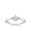 THOMAS SABO Vintage White Stone Ring 925 Sterling Silver TR2325,