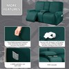 ULTICOR Reclining Love Seat with Middle Console Slipcover, 8-Piece Yarn
