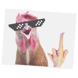 FUNOMOCYA Funny Rooster Car Window Decal Decorative Sticker for Vehicles Cartoon Design Easy to Apply for Car Decoration and Personalization