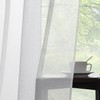 Topfinel Voile Sheer Curtains Linen Structure with Eyelets Translucent Plain