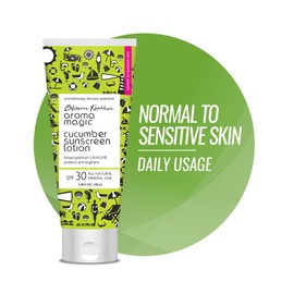 Aroma Magic Cucumber Sunscreen Lotion with SPF 30 | Non-Nano Zinc Oxide Mineral Sunblock | Broad Spectrum UVA/UVB Sun Protection | Soothes & Cools Sensitive Skin | 3.38 Fl Oz/100ml