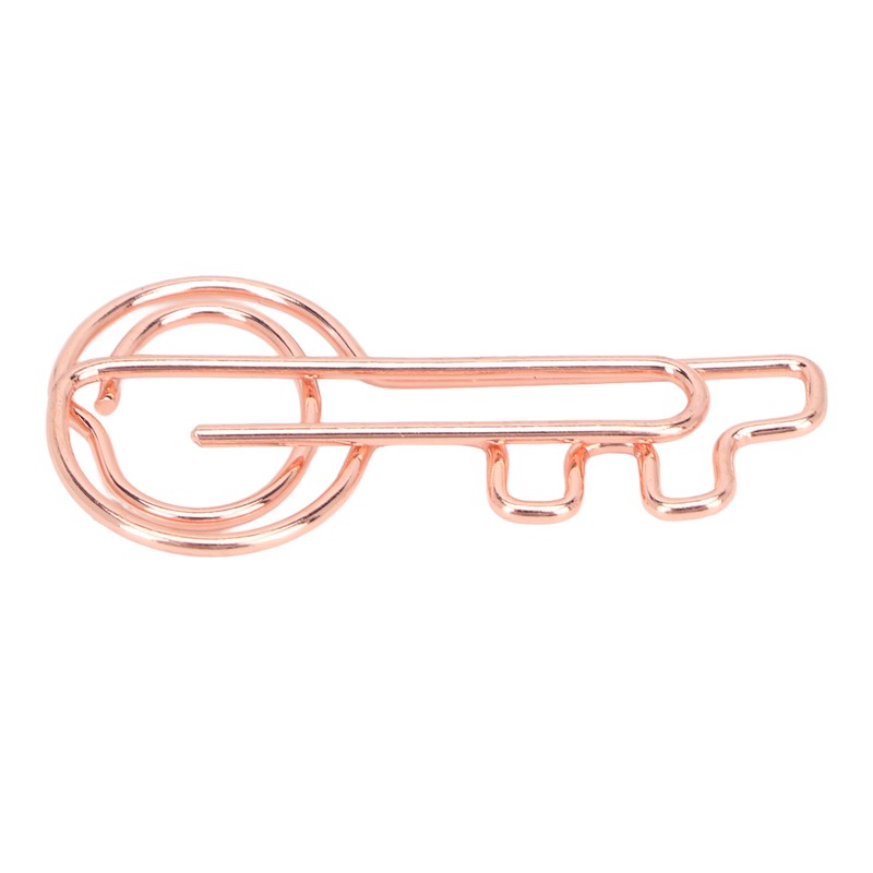 100Pcs Paper Clip Metal Rose Gold Color Urheen Design Paperclip