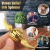 Amarlozn Golden Fidget Spinner for Kids Adults, Metal Orb Ball