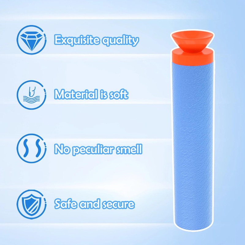 WALWAL 100 PCS Suction Darts Foam Bullet Refill Pack -